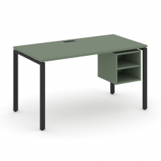 Concept Стол рабочий с подвесной тумбой с 2 открытыми нишами CN.SP-106 Кобо/Металл Черный 1180*720*7