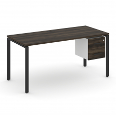 Concept Стол рабочий с подвесной тумбой с 2 ящ. CN.SP-116 B Дуб Мали/Белый Бриллиант/Металл Черный 1