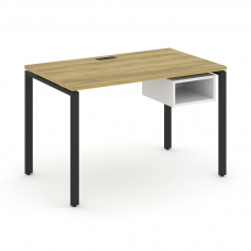 Concept Стол рабочий с подвесной тумбой с 1 открытой нишей CN.SP-102 Дуб Винченцо/Белый Бриллиант/Ме