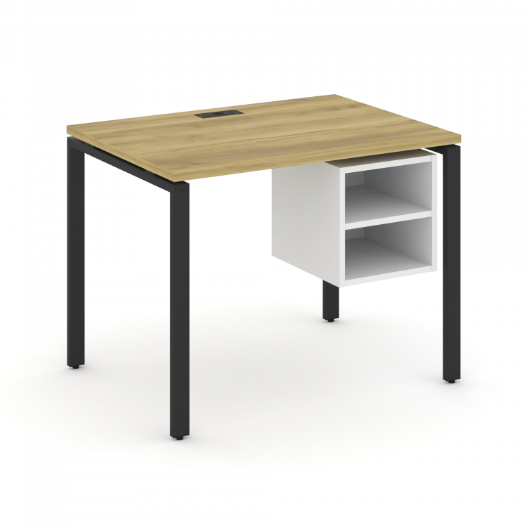 Concept Стол рабочий с подвесной тумбой с 2 открытыми нишами CN.SP-105 Дуб Винченцо/Белый Бриллиант/