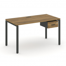Concept Стол рабочий с подвесной тумбой с одним ящ. CN.SP-110 A Сандал Янтарный/Антрацит/Металл Антр
