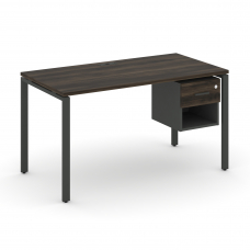 Concept Стол рабочий с подвесной тумбой 1 открытой нишей и одним ящ. CN.SP-120 A Дуб Мали/Антрацит/М