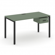 Concept Стол рабочий с подвесной тумбой с одним ящ. CN.SP-110 B Кобо/Металл Черный 1180*720*750