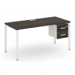Concept Стол рабочий с подвесной тумбой с 2 ящ. CN.SP-116 W Дуб Мали/Белый Бриллиант/Металл Белый 15
