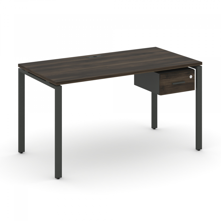 Concept Стол рабочий с подвесной тумбой с одним ящ. CN.SP-110 A Дуб Мали/Антрацит/Металл Антрацит 11
