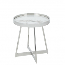 Журнальный столик Гера 50*50 см сталь серебро