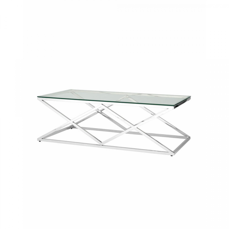 Журнальный стол 120*60 ИНСИГНИЯ серебро