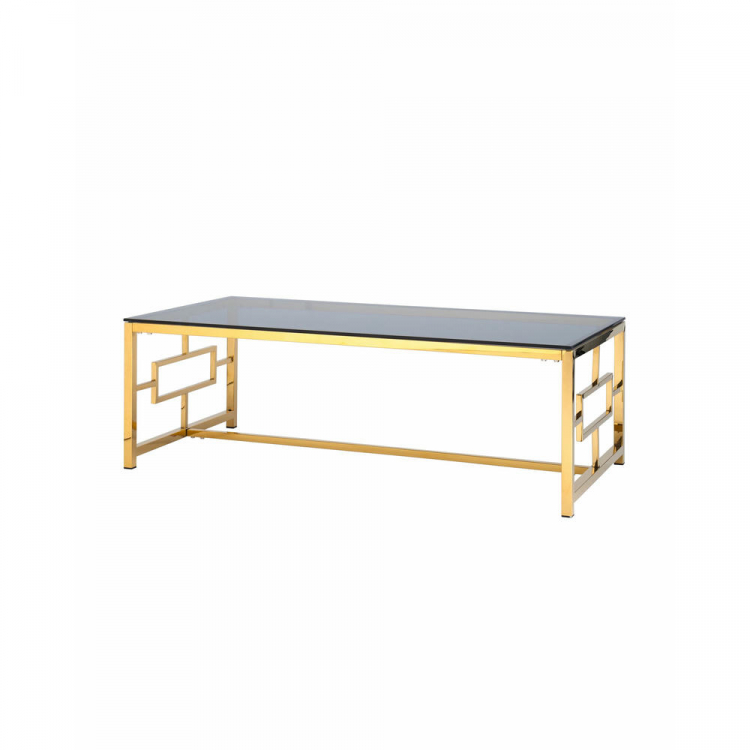 Журнальный стол 120*60 БРУКЛИН золото стекло smoke