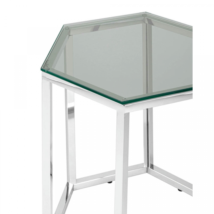 Журнальный стол ГЕКС серебро