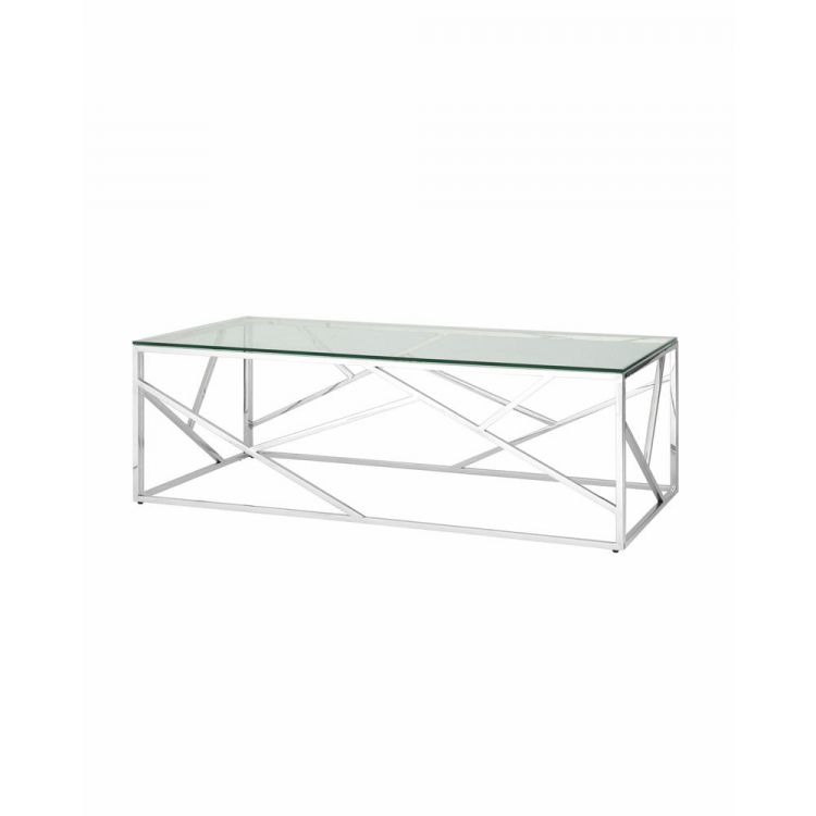 Журнальный стол 120*60 АРТ ДЕКО серебро
