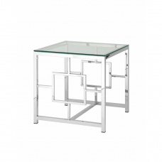 Журнальный столик 55*55 БРУКЛИН серебро