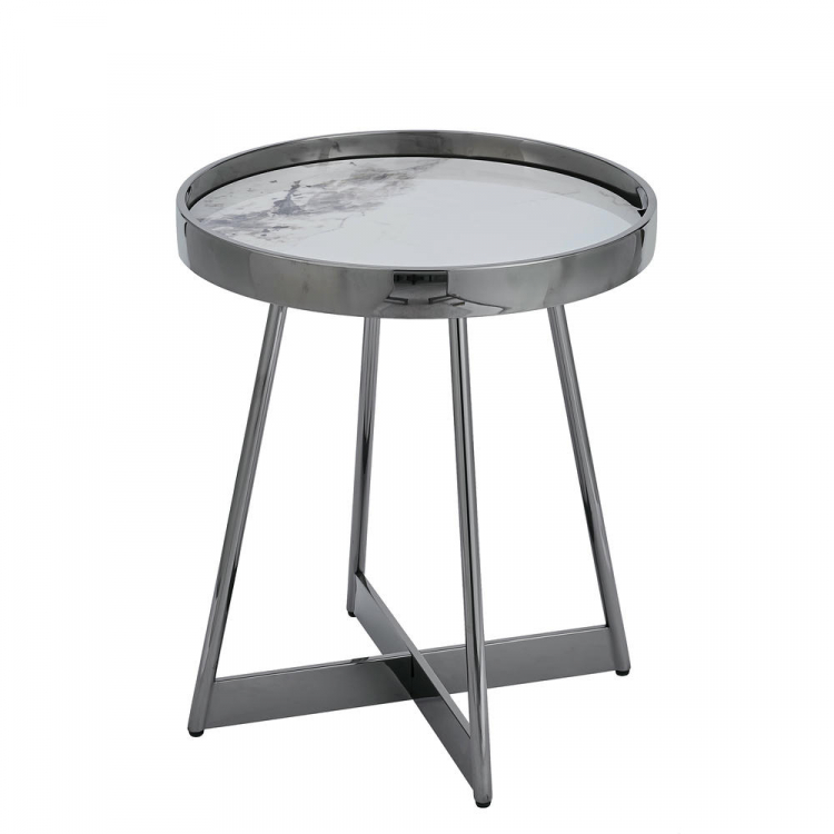 Журнальный столик Гера 50*50 см белая керамика