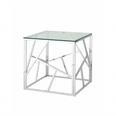 Журнальный столик 55*55 АРТ ДЕКО серебро