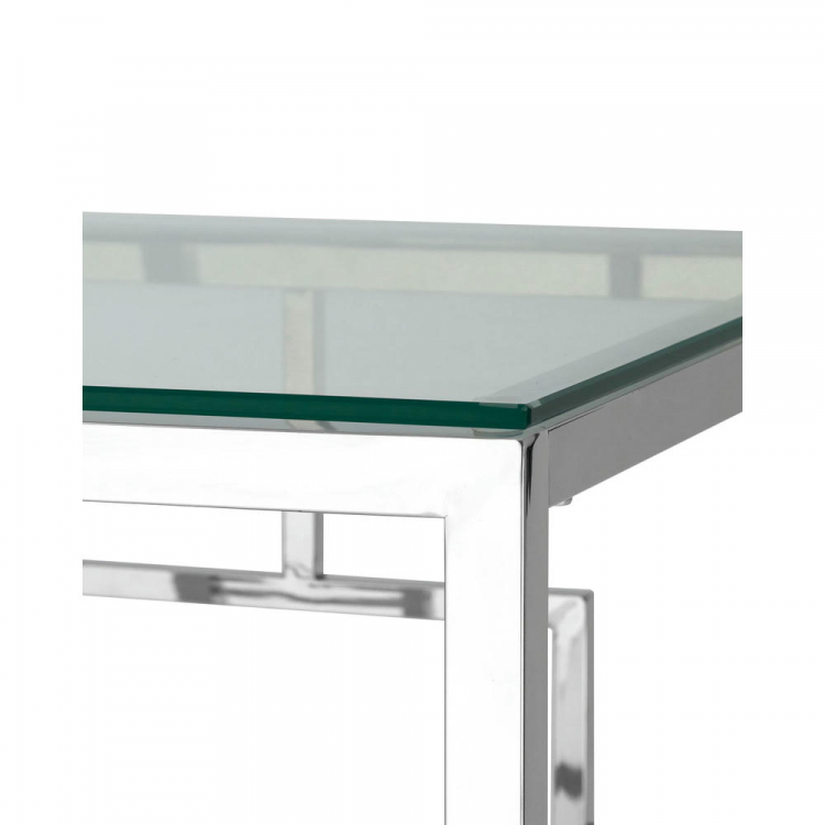 Журнальный столик 55*55 БРУКЛИН серебро