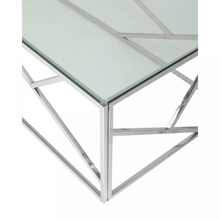 Журнальный стол 120*60 АРТ ДЕКО серебро