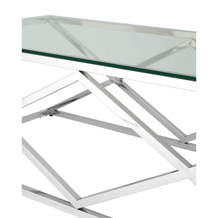 Журнальный стол 120*60 ИНСИГНИЯ серебро