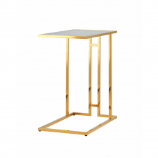 Журнальный столик 50*32 БОСТОН стекло smoke сталь золото