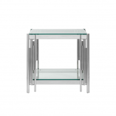 Журнальный столик 55*55 ГЭТСБИ серебро