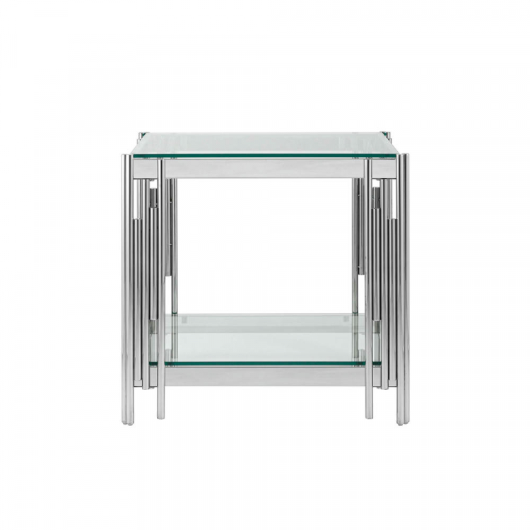 Журнальный столик 55*55 ГЭТСБИ серебро