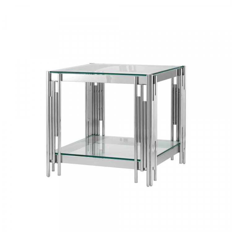 Журнальный столик 55*55 ГЭТСБИ серебро