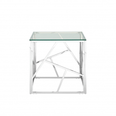 Журнальный столик 55*55 АРТ ДЕКО серебро