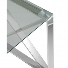 Журнальный стол 55*55 КРОСС серебро