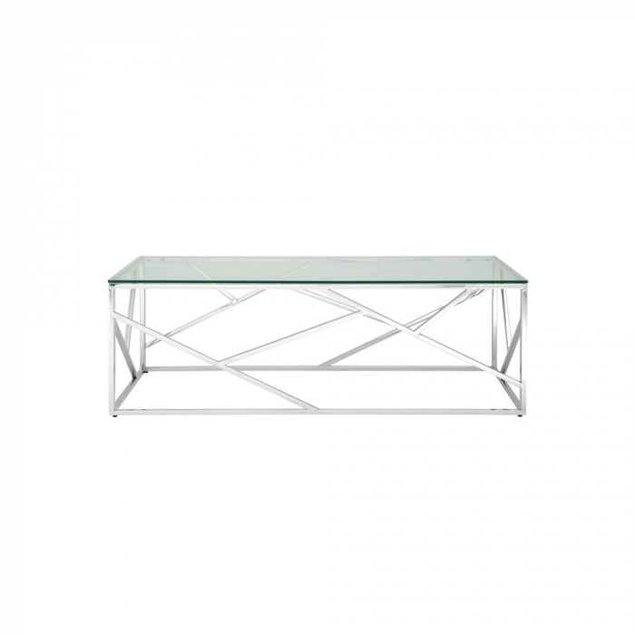 Журнальный стол 120*60 АРТ ДЕКО серебро