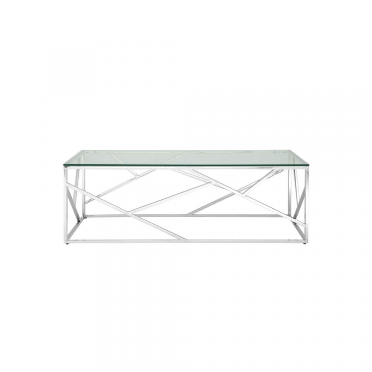 Журнальный стол 120*60 АРТ ДЕКО серебро