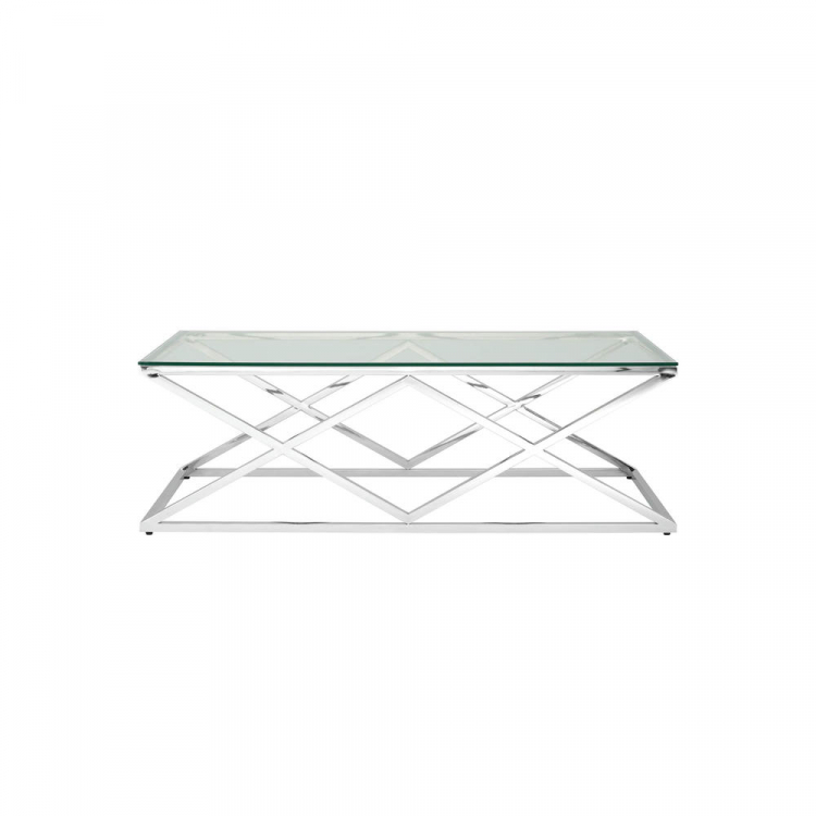 Журнальный стол 120*60 ИНСИГНИЯ серебро