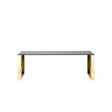 Журнальный стол 120*60 КРОСС золото стекло smoke