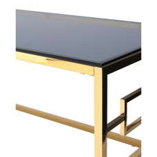 Журнальный стол 120*60 БРУКЛИН золото стекло smoke