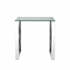 Журнальный стол 55*55 КРОСС серебро