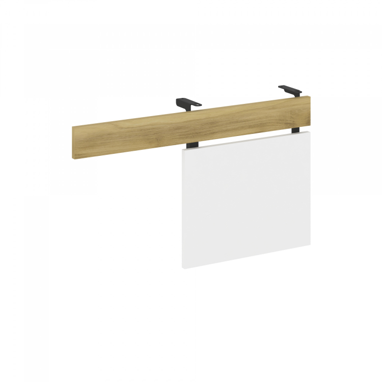 Concept Царга стола с опорной тумбой CN.CST-001 Дуб Винченцо/Белый Бриллиант/Металл Черный 830*18*45