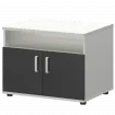 Тумба для оргтехники СМТ-2ДН Тип1 Белый/Графит 800x600x625 Смарт