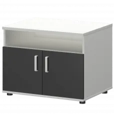 Тумба для оргтехники СМТ-2ДН Тип1 Белый/Графит 800x600x625 Смарт