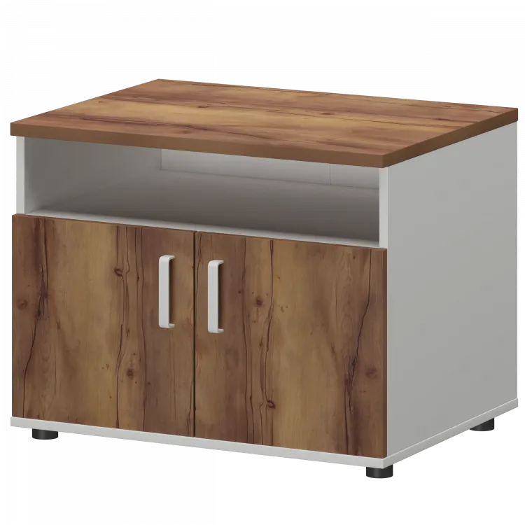 Тумба для оргтехники СМТ-2ДН Тип2 Белый/Таксония 800x600x625 Смарт