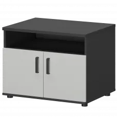 Тумба для оргтехники СМТ-2ДН Тип1 Графит/Белый 800x600x625 Смарт