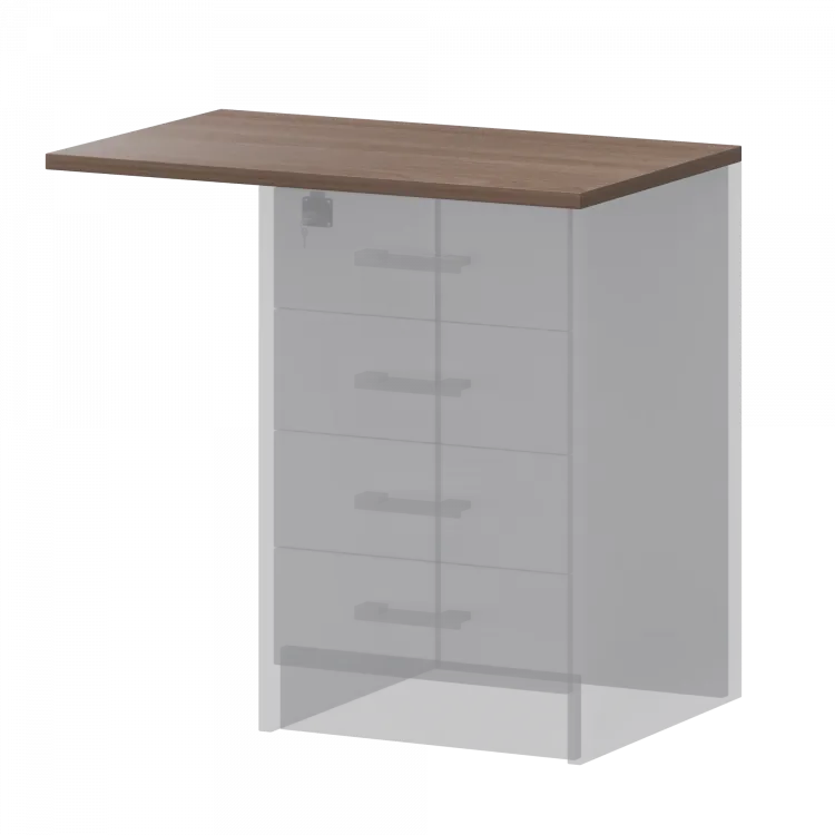 Крышка к приставным тумбам А-706.Ф Темный шимо 450x730x22 Арго