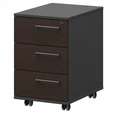 Тумба мобильная/подвесная левая KZT-61L Дуб венге/Графит 416x568x648 Кортез