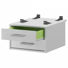 Тумба подвесная для столов на м/каркасе гл.730 мм АМТ2-02.73 Белый 432x546x296 Арго-М