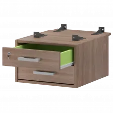 Тумба подвесная для столов на м/каркасе гл.730 мм АМТ2-02М.73 Темный шимо 432x546x296 Арго-М