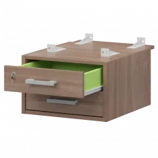 Тумба подвесная для столов на м/каркасе гл.730 мм АМТ2-02М.73 Темный шимо/Белый 432x546x296 Арго-М