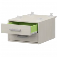 Тумба подвесная для столов на м/каркасе гл.730 мм АМТ2-02.73 Ясень шимо/Белый 432x546x296 Арго-М