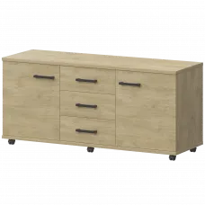 Греденция НТ-350.60.Ч Баттл Рок 1350x445x670 Аргентум