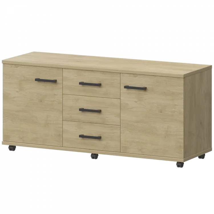 Греденция НТ-350.60.Ч Баттл Рок 1350x445x670 Аргентум