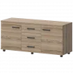 Греденция НТ-350.60.Ч Дуб сафари 1350x445x603 Аргентум