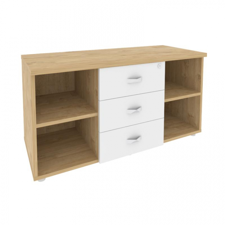 Onix Direct Тумба сервисная с ящиками O.TS-11 Тиквуд Светлый/Белый Бриллиант 1100*460*576