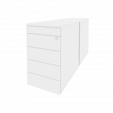 Onix Тумба двойная приставная/опорная (TIP-ON) O.TPO-2.7 TIP Белый Бриллиант 432*1475*750