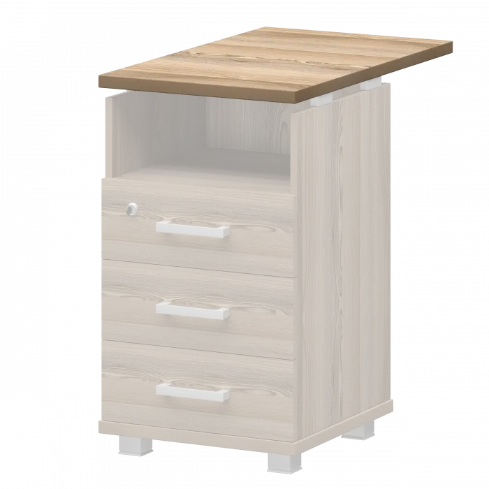 Крышка тумбы НТ-320.73 Дуб сафари 438x730x25 Аргентум