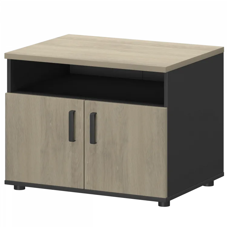 Тумба для оргтехники СМТ-2ДН Тип2 Графит/Кронберг 800x600x625 Смарт